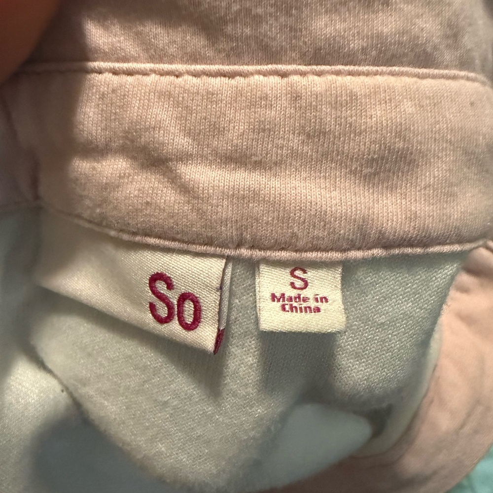 SO Light Blue and Cream Cozy Top - Picture 2 of 5